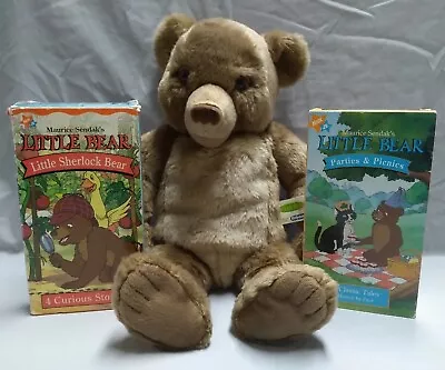 Nick Jr. Maurice Sendaks Little Bear Plush Toy Kidpower + 2 VHS Sherlock Bear • $29.99