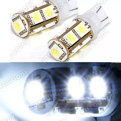 2x HID WHITE LED Bulbs 9-SMD Reverse Backup Lights Map • $10.98