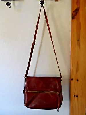 Margot NY Brand Brown Leather Crossbody Handbag Purse NWOT • $48