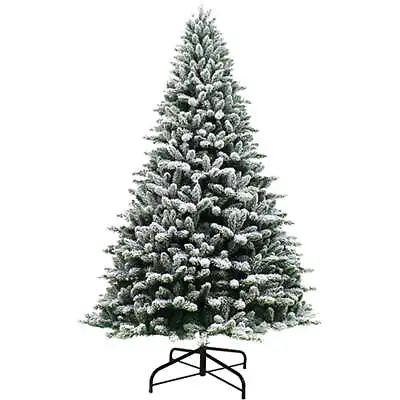 6-8FT Snow Flocked Christmas Tree Artificial Xmas Tree • $64.99