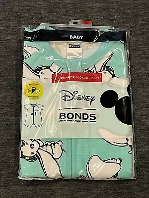 Size 1 - Bonds Short Romper Disney Mint Green Dumbo - BNIP • $29.95