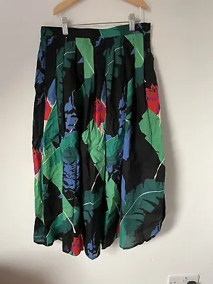 £19.99 • Buy Vintage Jaeger Skirt. 1980s? Size 12. Floral Pattern