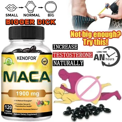 Organic Maca Root Black Red Yellow 30 To 120 Capsules Maca Ultimate Extract • $14.86