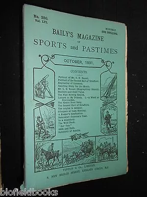 Baily's Magazine Of Sports & Pastimes 1891: Coon Hunting/Hunters Angling Quorn • £9.99