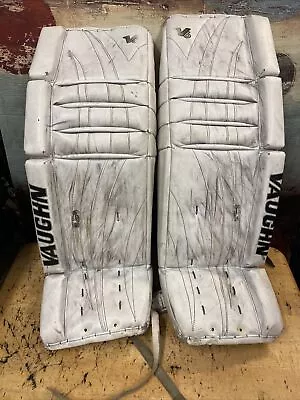 VAUGHN V6 Ice HOCKEY GOALIE LEG PADS 34  +2 White • $300