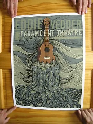 Eddie Vedder Poster Silk Screen Mint Signed And Numbered 2011 Paramount Oakland • $847.42