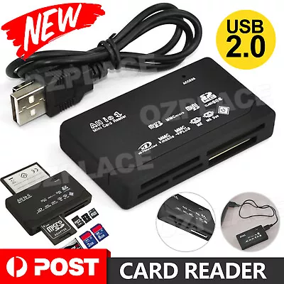 All In One Multi Memory Card Reader Pro CF USB 2.0 SD SDHC MS TF M2 XD MMC • $7.35