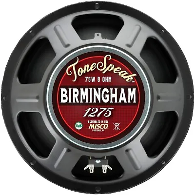 ToneSpeak Birmingham 1275 12  75W Guitar Speaker 8 Ohm • $149.99