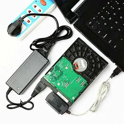 USB 2.0 To IDE / SATA 2.5 /3.5 Hard Drive Disk HDD SSD 480Mb/s Adapter Accessory • £7.99