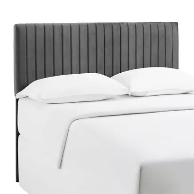 Modway Keira Velvet Full Queen Headboard In Gray • $104.99