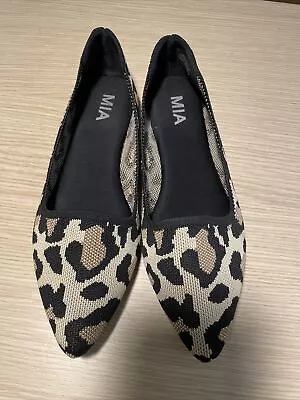 MIA Leopard Print Sz 9 Flat Shoes. #1357 • $20