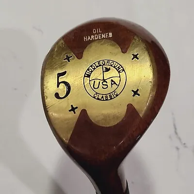 Vintage Oil Hardened Persimmon Head 5 Wood By Middleground Excellent Condition! • $49.95