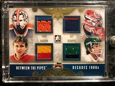 2011-12 In The Game - 4-Player Game Worn Jersey Patch - Fuhr/Roy/Vernon/Beaupre • $54.99