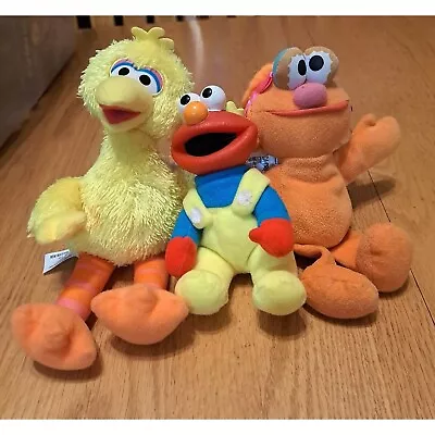 Seasame Street Plush Lot Big Bird Elmo Zoe Tyco 1996 1997 Hasbro 2013 • $19