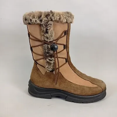 £24.93 • Buy Rohde Snow Boots Winter UK 3 Brown Waterproof Suede Insulated Wool Lined Womens