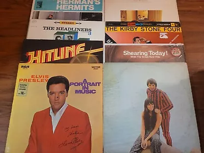 Lot Of 8 LP's Elvis Sony & Cher Herman's Hermits Kirbby Stone Four Etc • $6.60