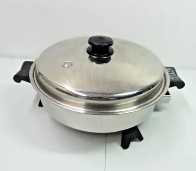 Vintage SaladMaster Stainless Steel #7817 Electric Skillet Vapo Lid And Cord • $95