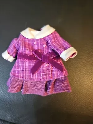 American Girl Clothes Mini Doll 6.5  Purple Pink Plaid Dress Skirt Replacement  • $9.99