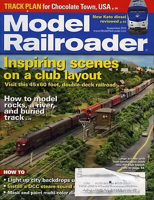 Model Railroader September 2013 Inspiring Scenes On A Club Layout • $4.99