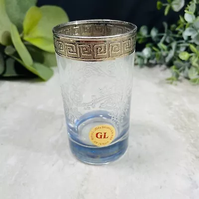 Vintage France 24k Greek Roman Key Rim 4 Oz. Juice Glass Lowball Hand Decorated • $22.99