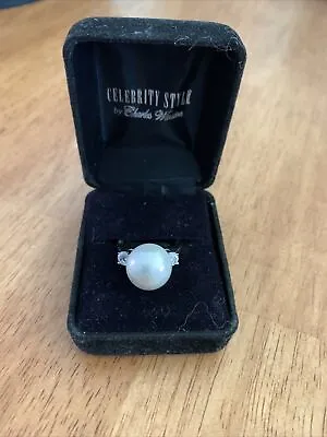 Beautiful Charles Winston Pearl .925 Silver Ladies Ring Size 7 Very Nice!!!! • $49.99