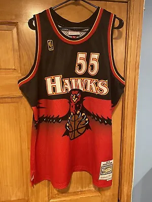 Dikembe Mutombo Atlanta Hawks Mitchell & Ness NBA 1996 Authentic Jersey 2XL S9 • $99.99