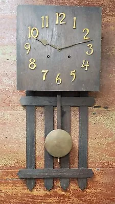 Arts & Crafts Gilbert San Antonio Eight Day Mission Strike Wall Clock 1907 • $182.10