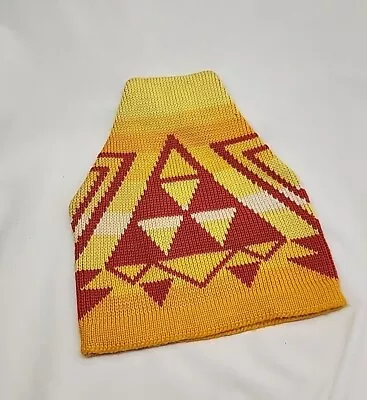 Vintage Wigwam 100% Virgin Wool Native Geometric Ski Snow Knit Beanie Cap Hat • $17.29