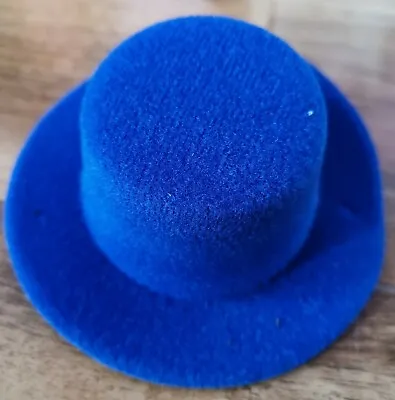 Blue Mini Top Hat Fascinator Base Hen Party Play Hat Fancy Dress Hair Clip • £1.99