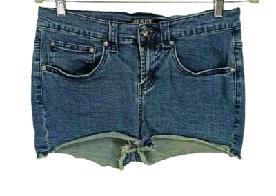 $13.59 • Buy VENUS Blue Denim Short Jean Mid Rise Flat Front Women Size 8 Stretch