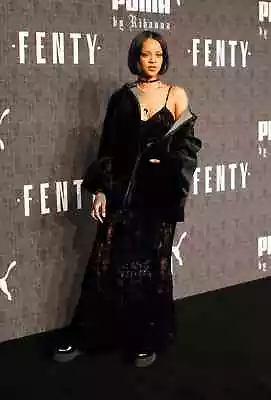 $2690 Designer FENTY X PUMA Women's Rihanna Black Cami Slip Dress Maxi Gown • $509.15