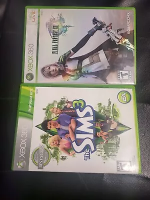 LOT OF 2: The Sims 3 [NO MANUAL] + FINAL FANTASY XIII Xbox 360/ • $7.99