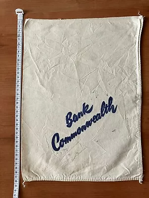 Vintage Bank Commonwealth - Calico Money Coin Bag - Very Good Condition • $35