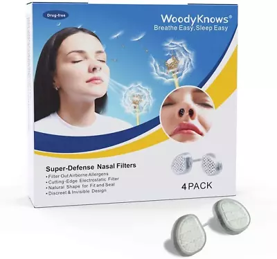 WoodyKnows Super-Defense Nasal Filters Narrow Combined Trial Pack 4 Pack • £19.35