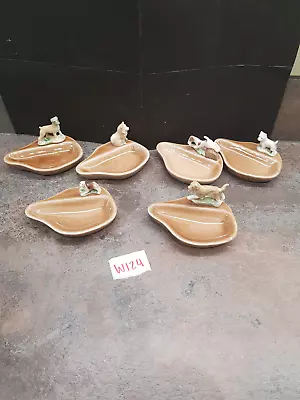 Wade Pin Dishes X 6 With Various Dogs Attached Brown Bases. See Description. (W • £19.99