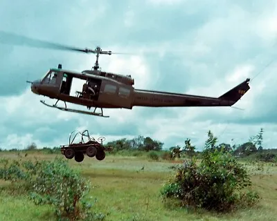 UH-1D Huey Helicopter Hauling An Army “Mule  8x10 Vietnam War Photo 495 • $7.43