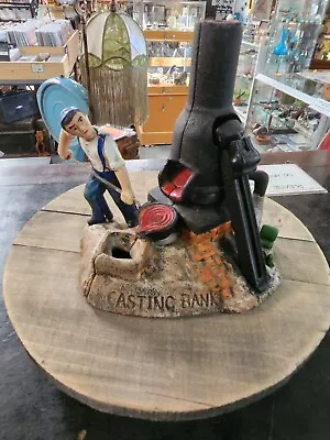 Furnace Casting Cast Iron Mechanical Money Bank • $159