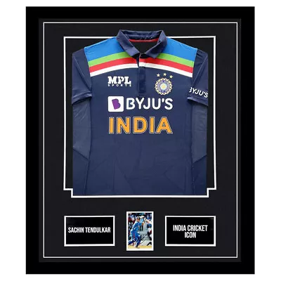 Signed Sachin Tendulkar Framed Display - India Cricket Icon Shirt +COA • £999.99