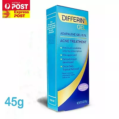 45g Differin 0.1% Adapalene Gel Maximum Strength Acne Treatment Melbourne Stock • $58.50