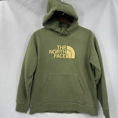 The North Face Hoodie Mens Large Green Half Dome Sweatshirt Pocket Hood Heavy • $14.36