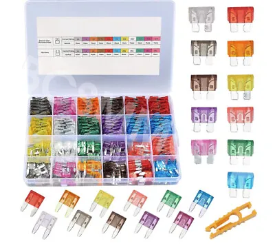 250Pcs Car Fuses Assortment Kit Blade-type Standard &Mini Size Replacement Fuses • $17.50