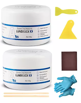 LUNEKUCK Shower Tray Repair Kit 160g Bath Repair Kit Ceramic Sink Repair Kit For • £13.11