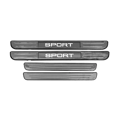 Door Sill Scuff Plate Illuminated For Volvo Sport Steel Dark 4 Pcs • $139.99