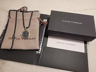 $299 • Buy NEW DAVID YURMAN 925 Silver St. Christopher Amulet With DY 20  Chain Necklace
