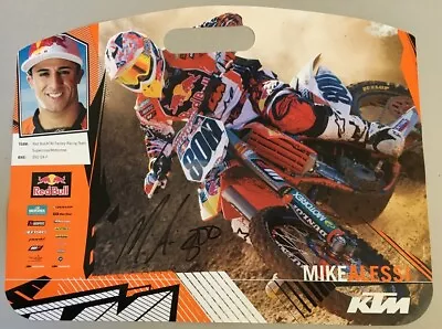 *mike Alessi*signed*autographed*poster*ktm*red Bull*supercross*#800*coa* • $20