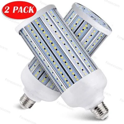 2PCS LED Chip 60W Eq Huge LED Bulb Cool Daylight Corn Light E26 E27 6000K 6000lm • $18.89