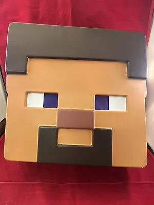 Minecraft Steve Head Mask Cloth Strap Costume 10x11” • $10.99