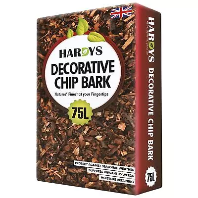 75L Spruce Bark GARDEN MULCH Organic Decorative Wood Chippings Landscaping  • £24.99