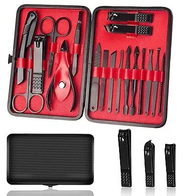 Nail Clipper Set Kit 18 Pieces Manicure Professional Women Men Stainless Steel • $9.46