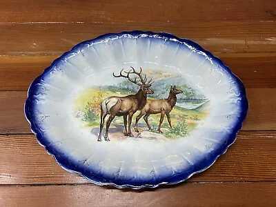 Antique Limoges China Platter Elk Painting • $30